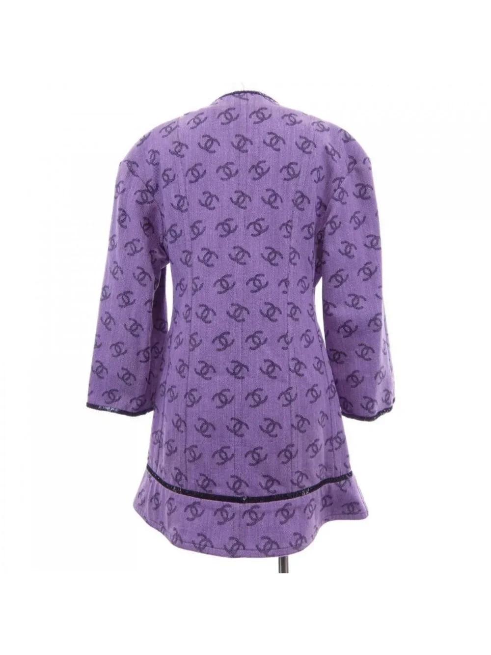 Chanel Collarless Jacket Purple
